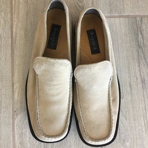 Kennith Cole suede slip on loafers